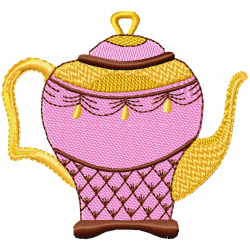 Teapots Embroidery Design 10 Teapots Embroidery Design 10